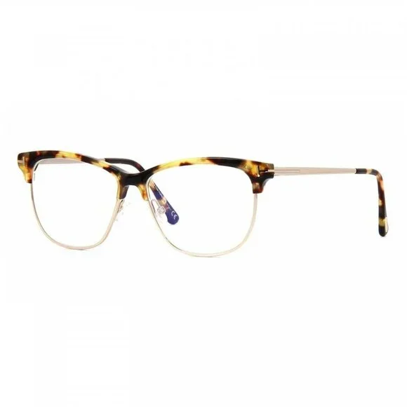 NEW TOM FORD TF5546-B/S 056 EYEGLASSES FT5546-B 056 HAVANA WOMEN CAT EYE EYEWEAR Tom Ford TF5546-B Eyeglasses 52-14-140 Gold Havana w/Demo  main image 2